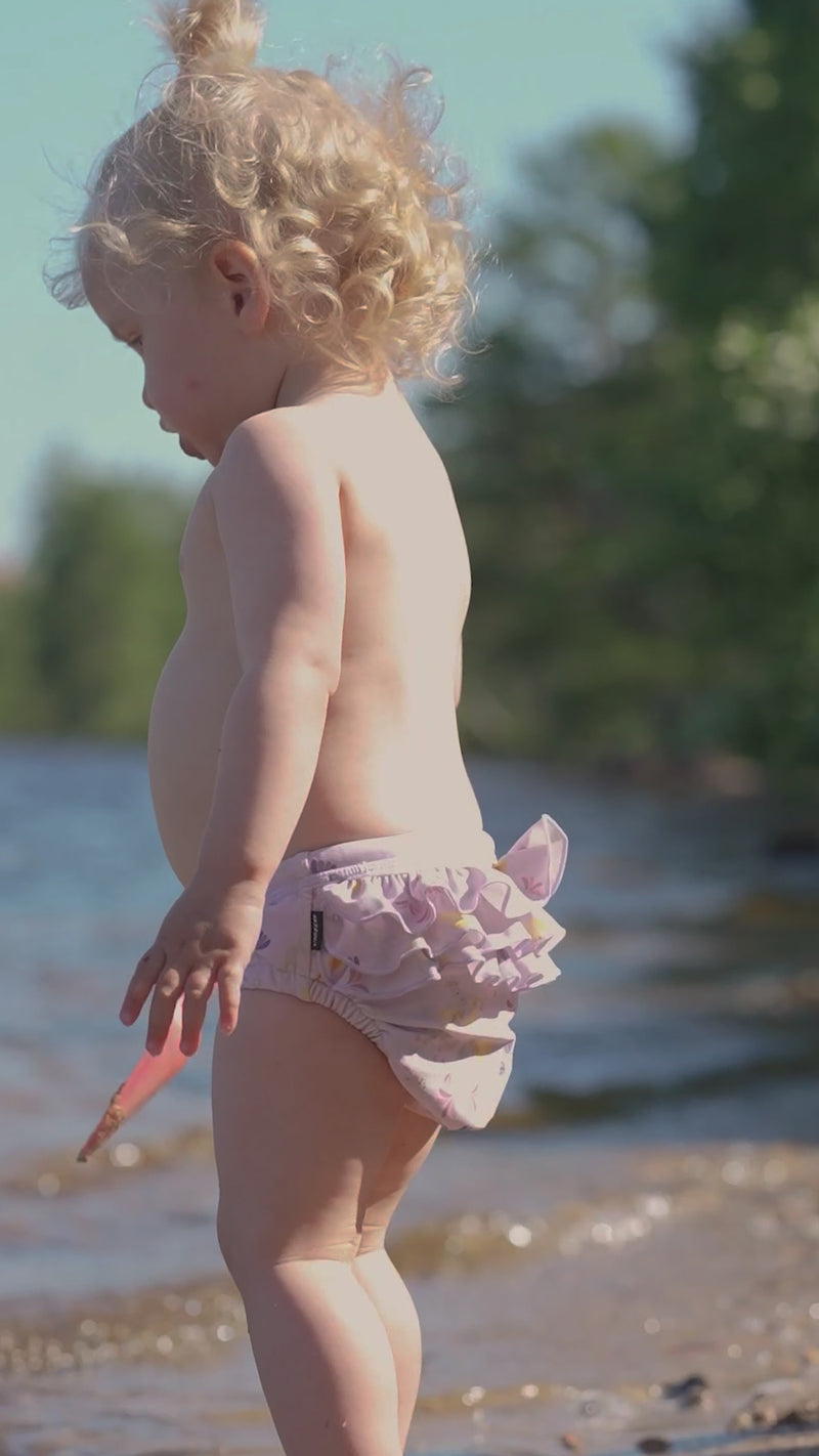DAISY BABY SWIM DIAPER - LAVENDER/YELLOW