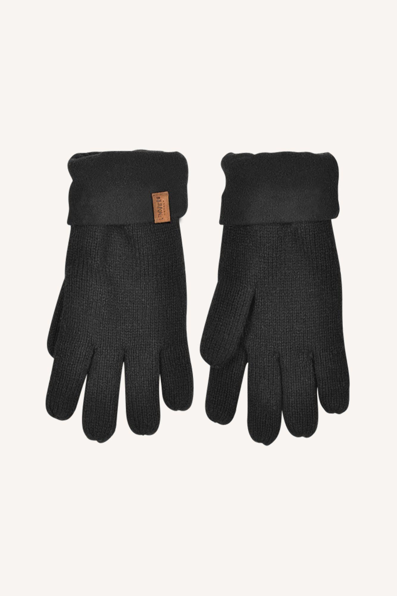 Black wool shop gloves ladies